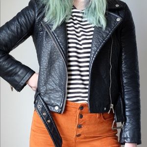 Forever 21 Black Faux Leather Moto Jacket